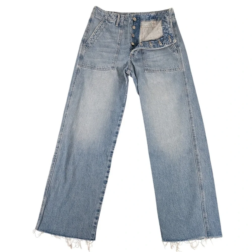 Vintage Bobos 80805 Jeans Mens 33x29 Blue Straight Leg Button‎ Fly Workwear 90s